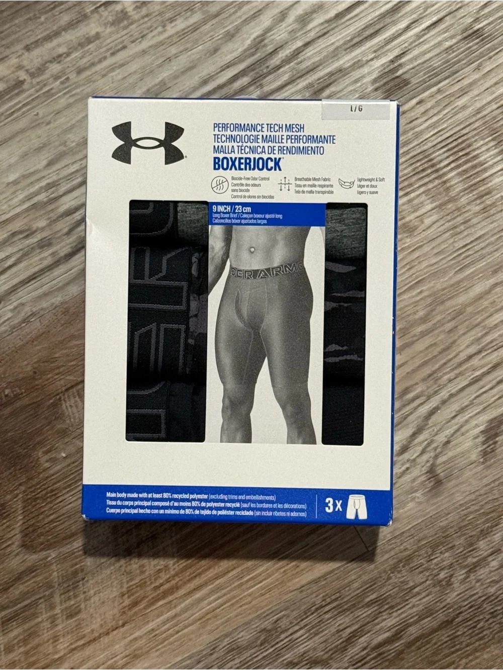 NWT Under Armour Men’s 3-Pack Boxerjock Performance Mesh Boxer Briefs Large